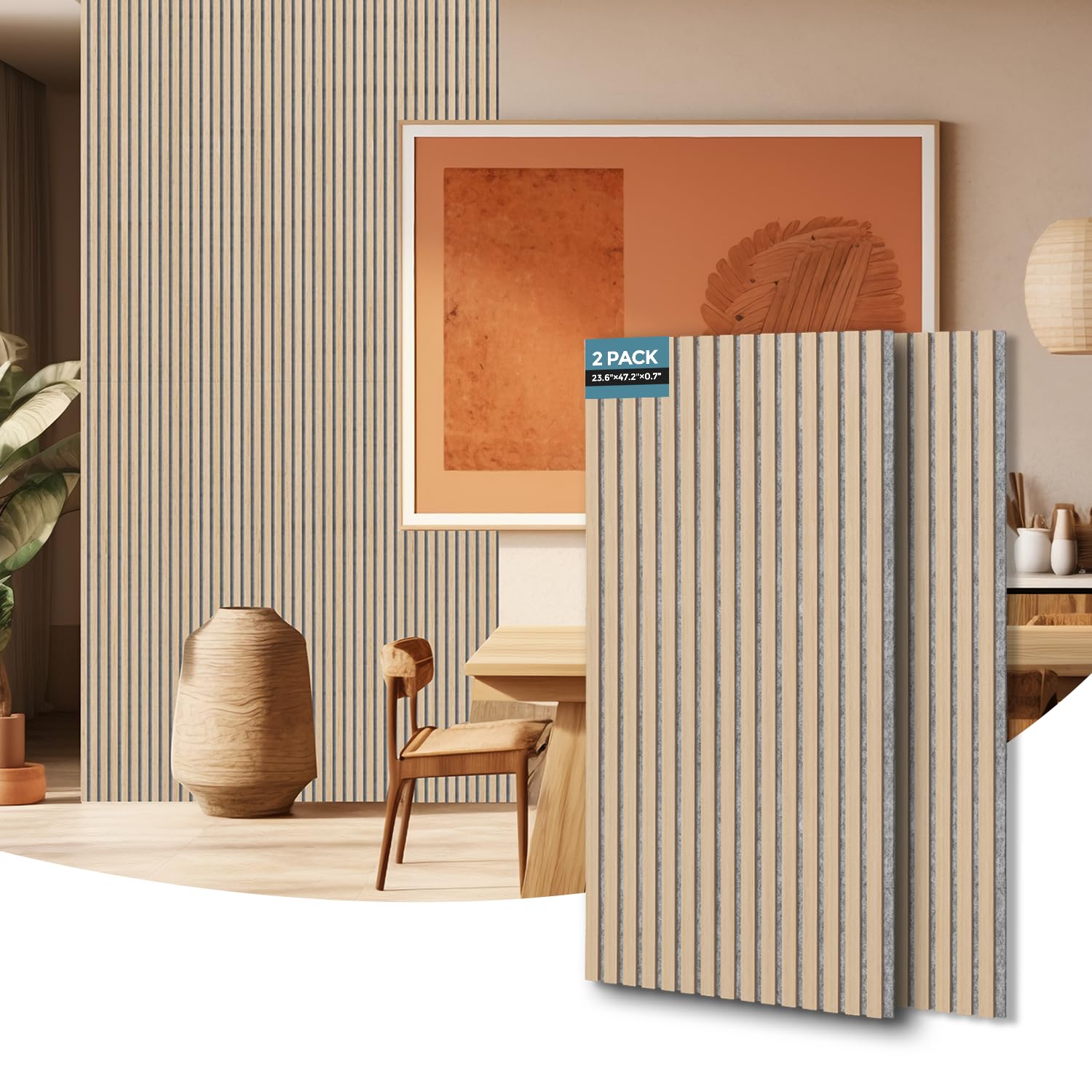 Amazon.com: AKUMAX 2 Pack Wood Panels-3D Slat Wall Panelling for